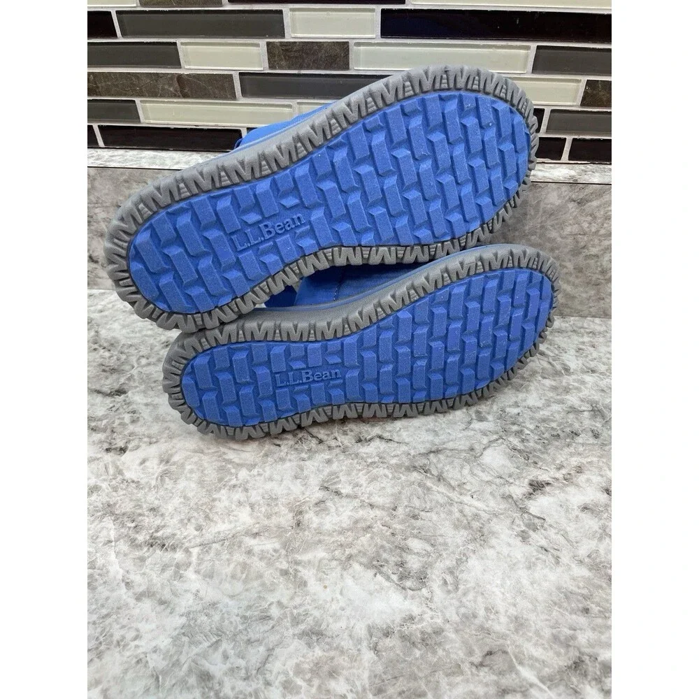 L.L. Bean Kids' Airlight Light Ocean Blue Slippers Elastic Strap Size 1-2 New